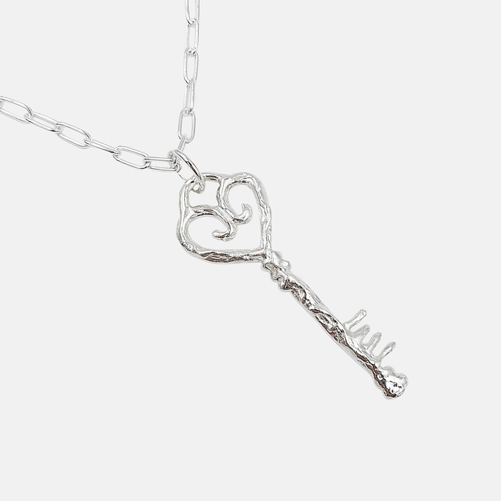 Dwa Głosy Petite Key Necklace złoty naszyjnik N-Hype