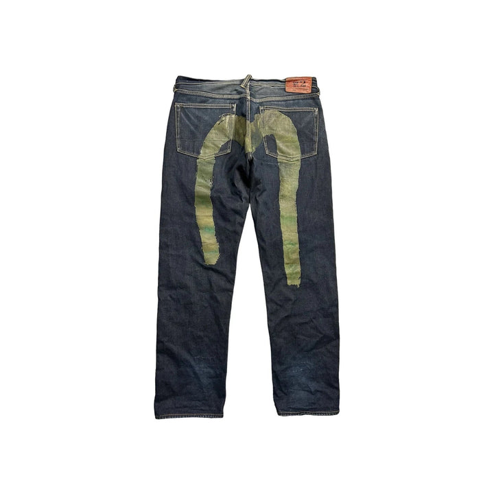 Evisu Daicock Big Logo Jeans Green Selvedge Denim Navy spodnie N-Hype Łódź Polska