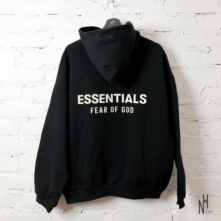 Fear of God Essentials Fleece Hoodie (FW24) Black - zdjęcie 2 - N-Hype