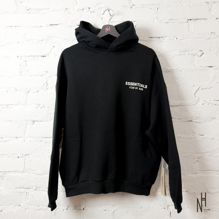 Fear of God Essentials Fleece Hoodie (FW24) Black - N-Hype