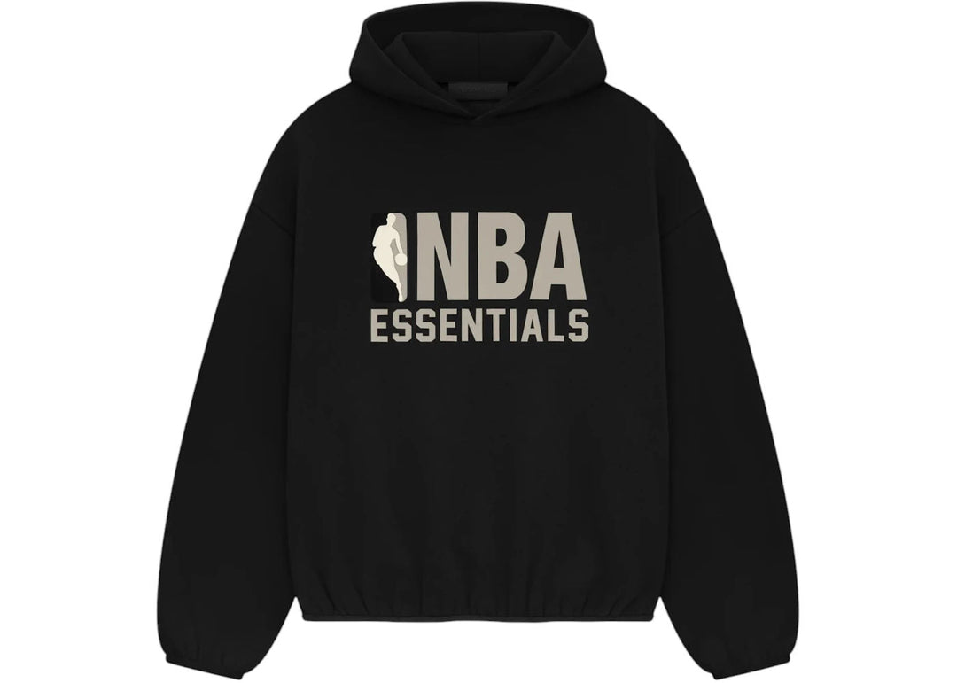 Fear of God Essentials NBA Hoodie SS25 Black N-Hype streetwear sweatshirt men's fashion