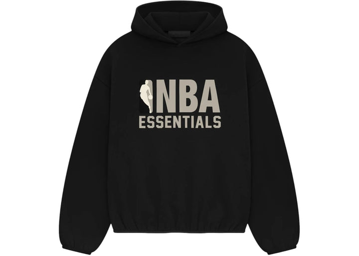 Fear of God Essentials NBA Hoodie SS25 Black N-Hype streetwear sweatshirt men's fashion