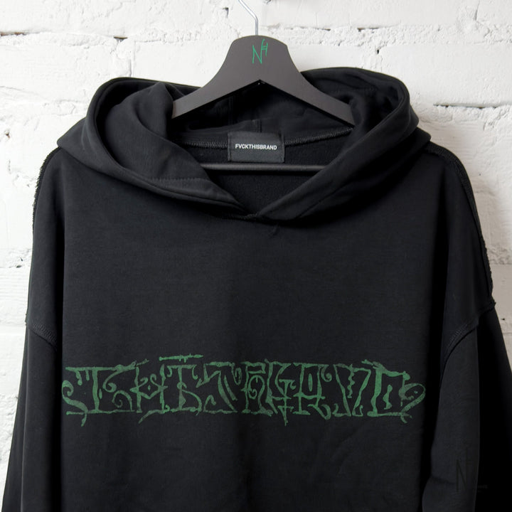 FVCKTHISBRAND Arabic Hoodie Bottle Green N-Hype streetwear hoodie Bottle Green.