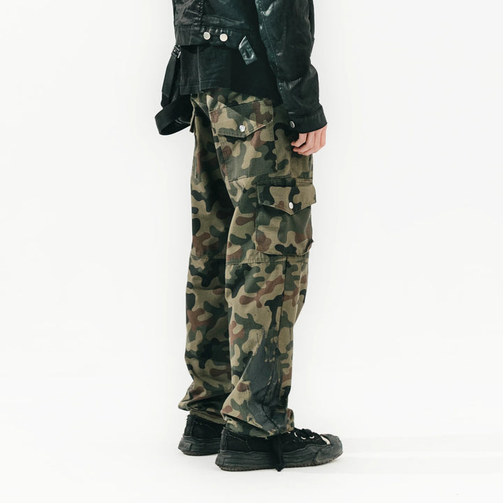 FVCKTHISBRAND DARK CAMO CARGO PANTS N-Hype streetwear spodnie moro