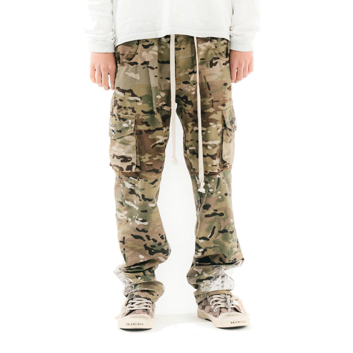 FVCKTHISBRAND DOUBLE CAMO CARGO PANTS w kolorze zielonym N-Hype
