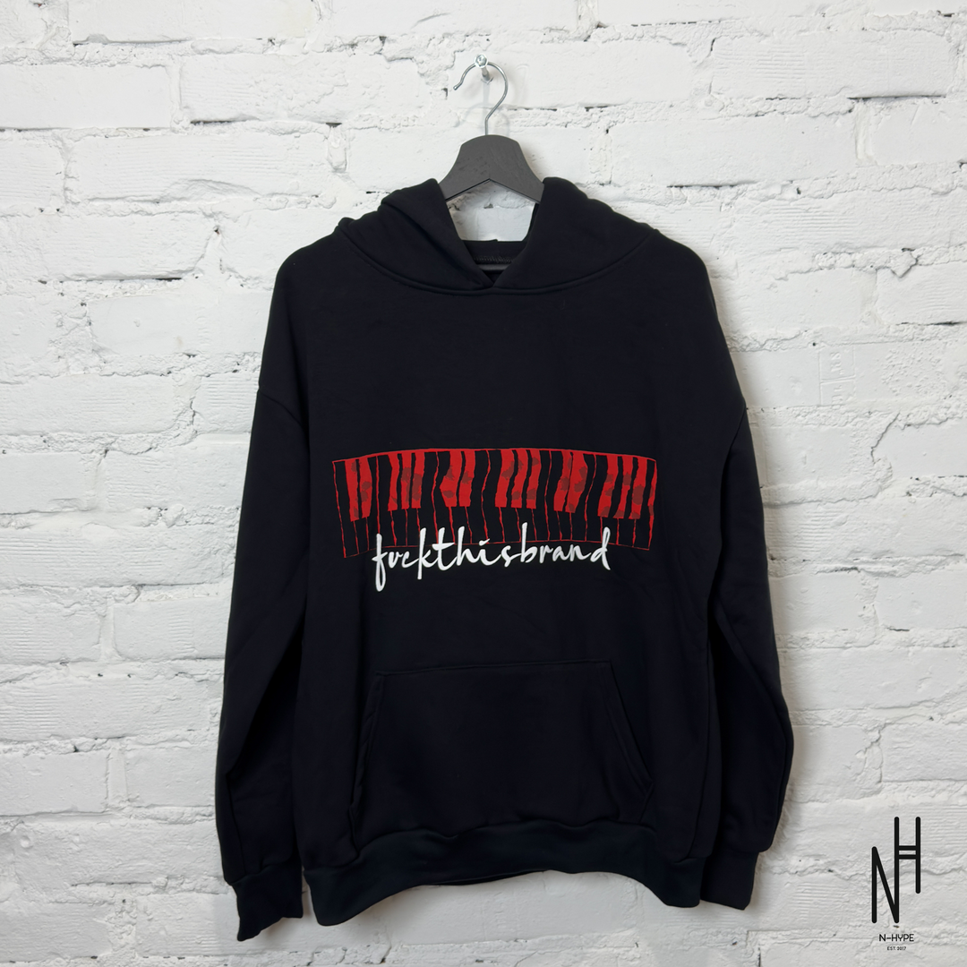 FVCKTHISBRAND Red Logo Hoodie męska N-Hype iconic streetwear fashion
