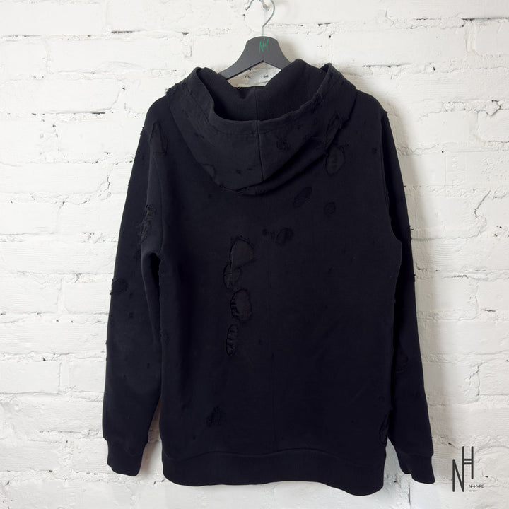 Givenchy Paris Destroyed Hoodie/Black męska bluza N-Hype