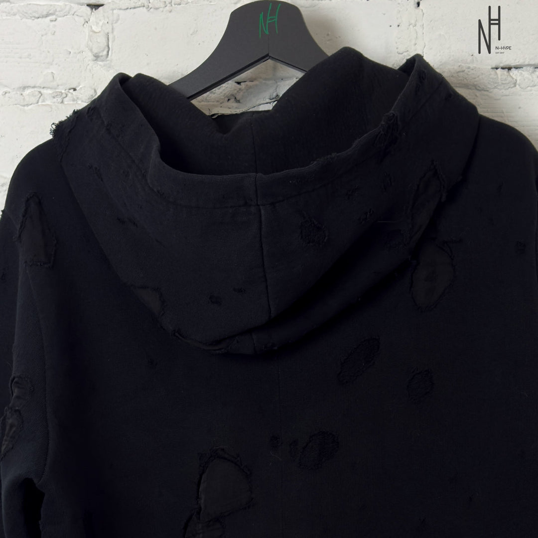 Givenchy Paris Destroyed Hoodie czarny męski N-Hype