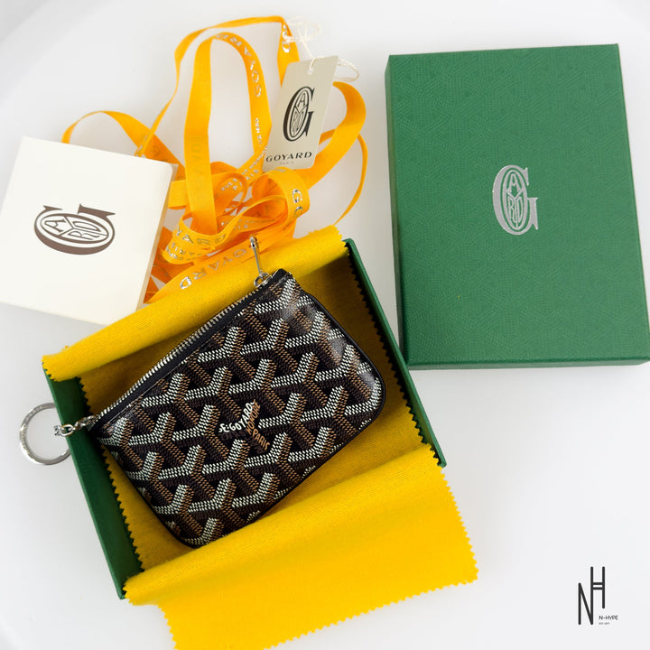 Goyard Nano Senat Key Pouch Black / Natural portfel marki Goyard N-Hype