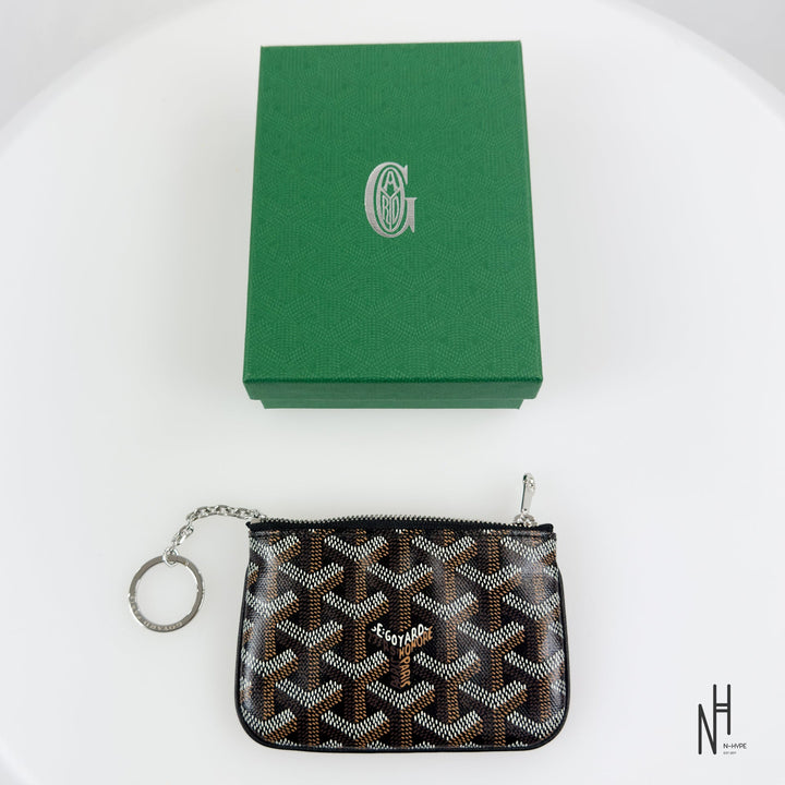Goyard Nano Senat Key Pouch Black / Natural portfel N-Hype