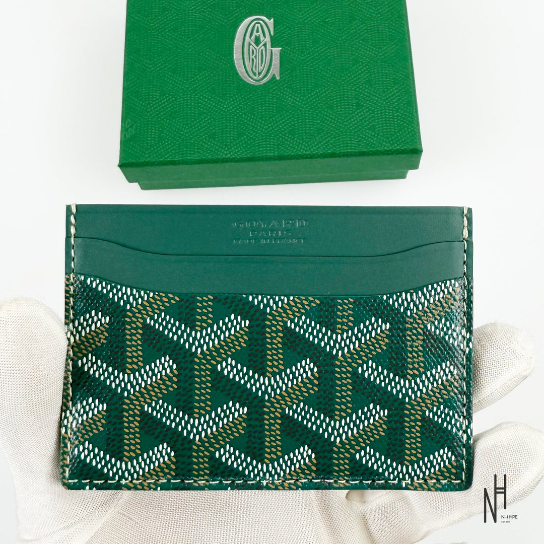 Goyard Saint Sulpice Green Card Holder N-Hype luxury accessories brand wallet product.