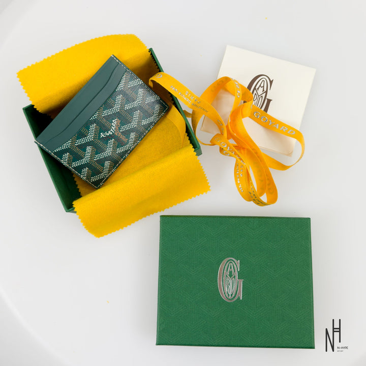 Goyard Saint Sulpice zielony portfel karty N-Hype.
