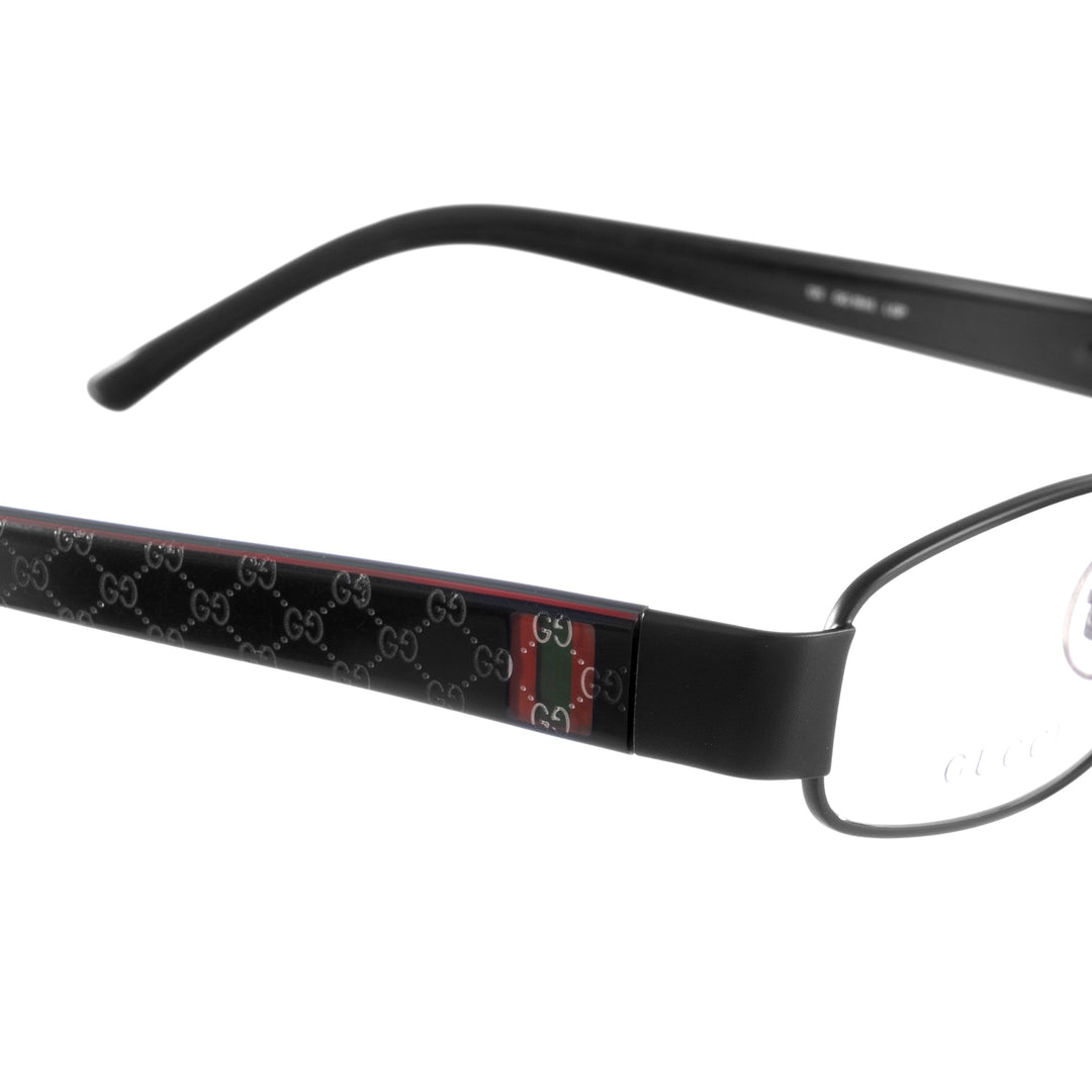 Gucci 00s Thin Black detal zausznika z monogramem GG