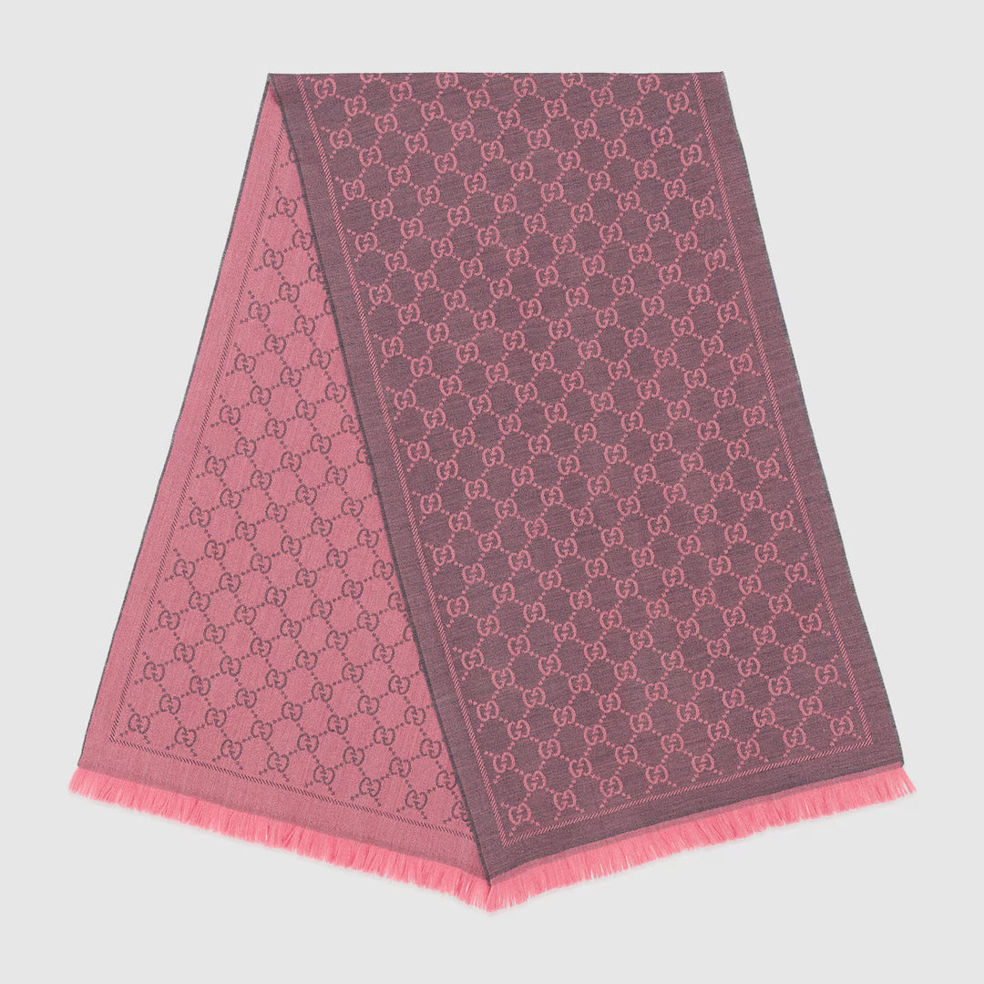 Gucci Jacquard Pattern Knitted Scarf Graphite N-Hype.