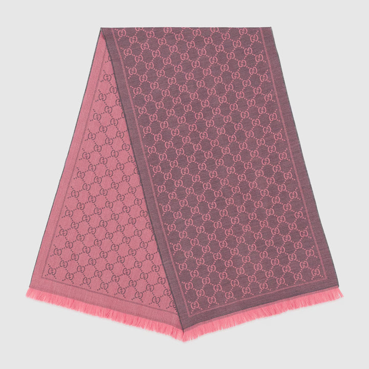 Gucci Jacquard Pattern Knitted Scarf Graphite N-Hype.