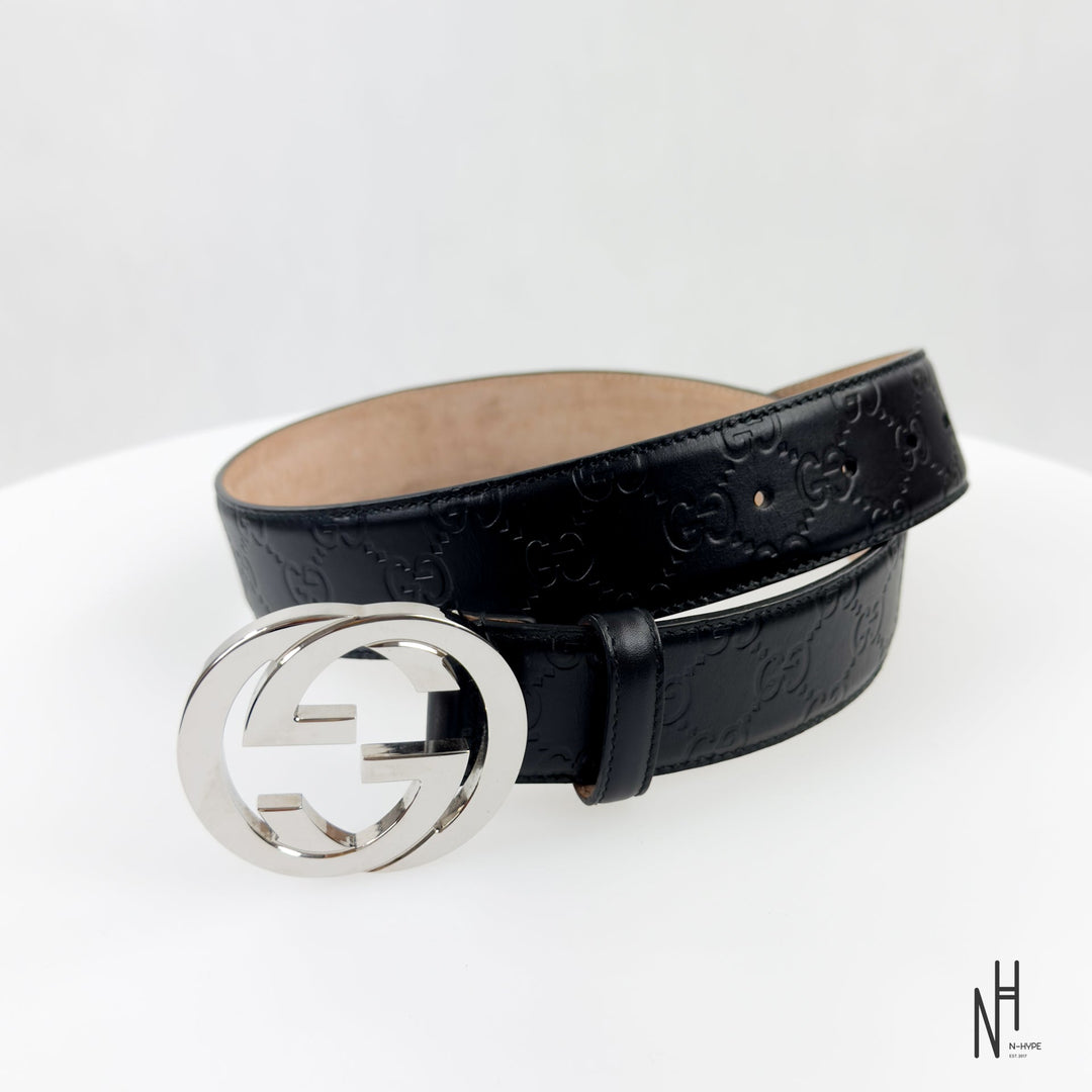 Gucci Monogram Black Belt męski N-Hype.