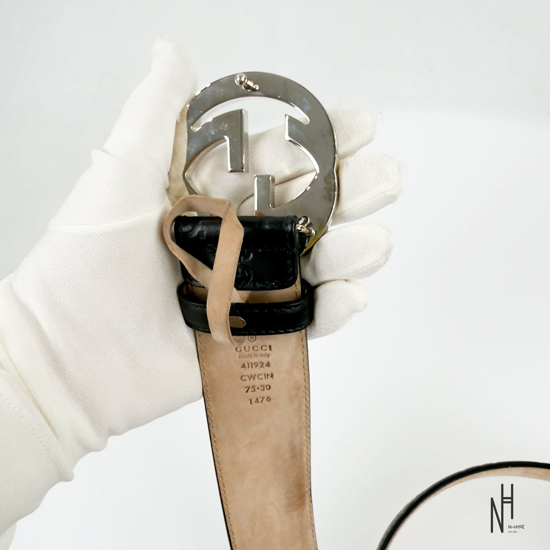 Gucci Monogram Black Belt marki Gucci w sklepie N-Hype