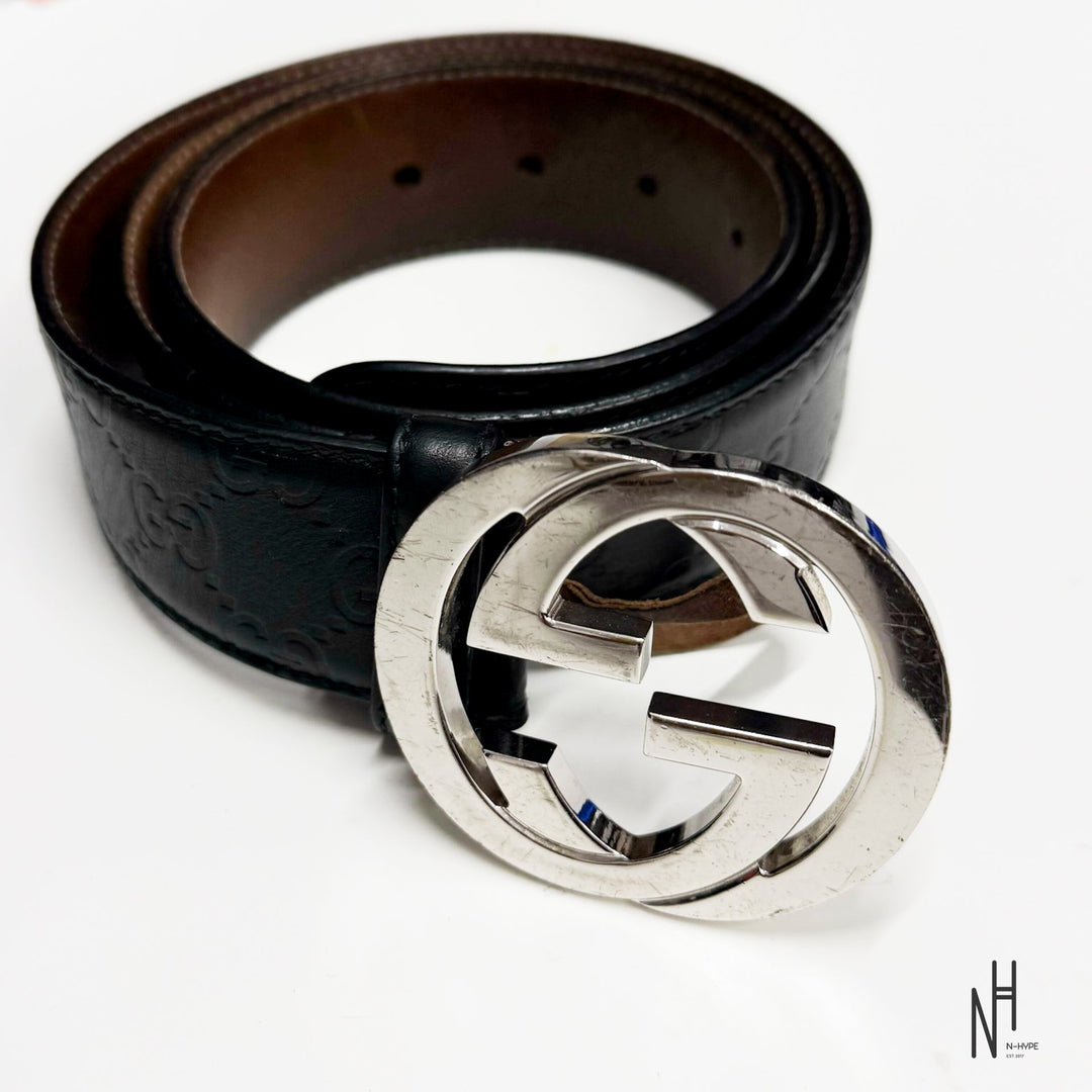 Gucci Monogram Leather Belt - N-Hype