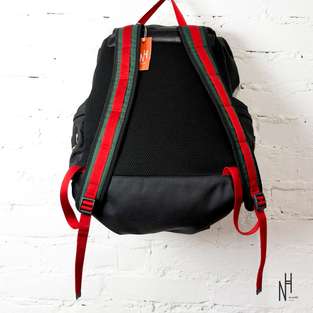 Gucci Nylon Tiger Backpack - Black N-Hype streetwear backpack.