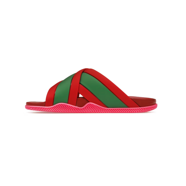 Gucci Web Slide Pink Rubber Women's sandals N-Hype.