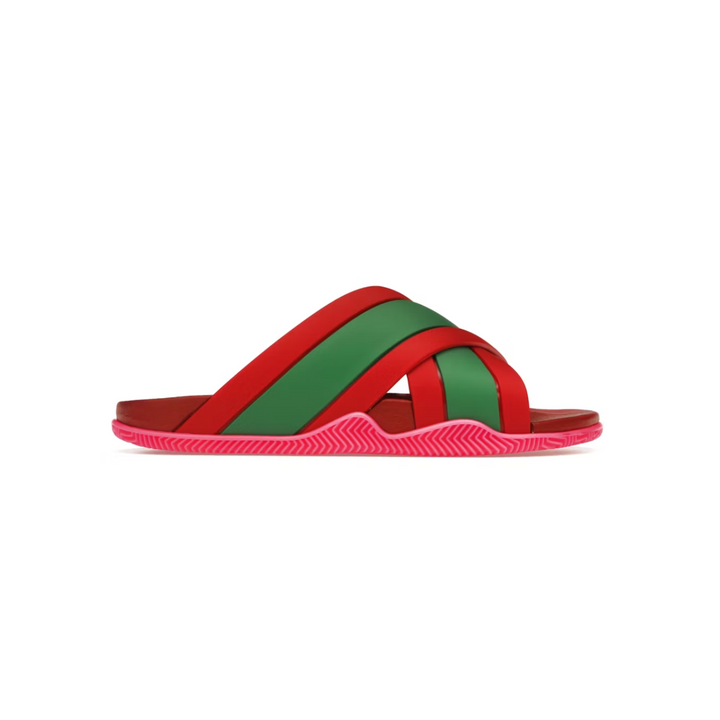 Gucci Web Slide Pink Rubber Women's sandals N-Hype.