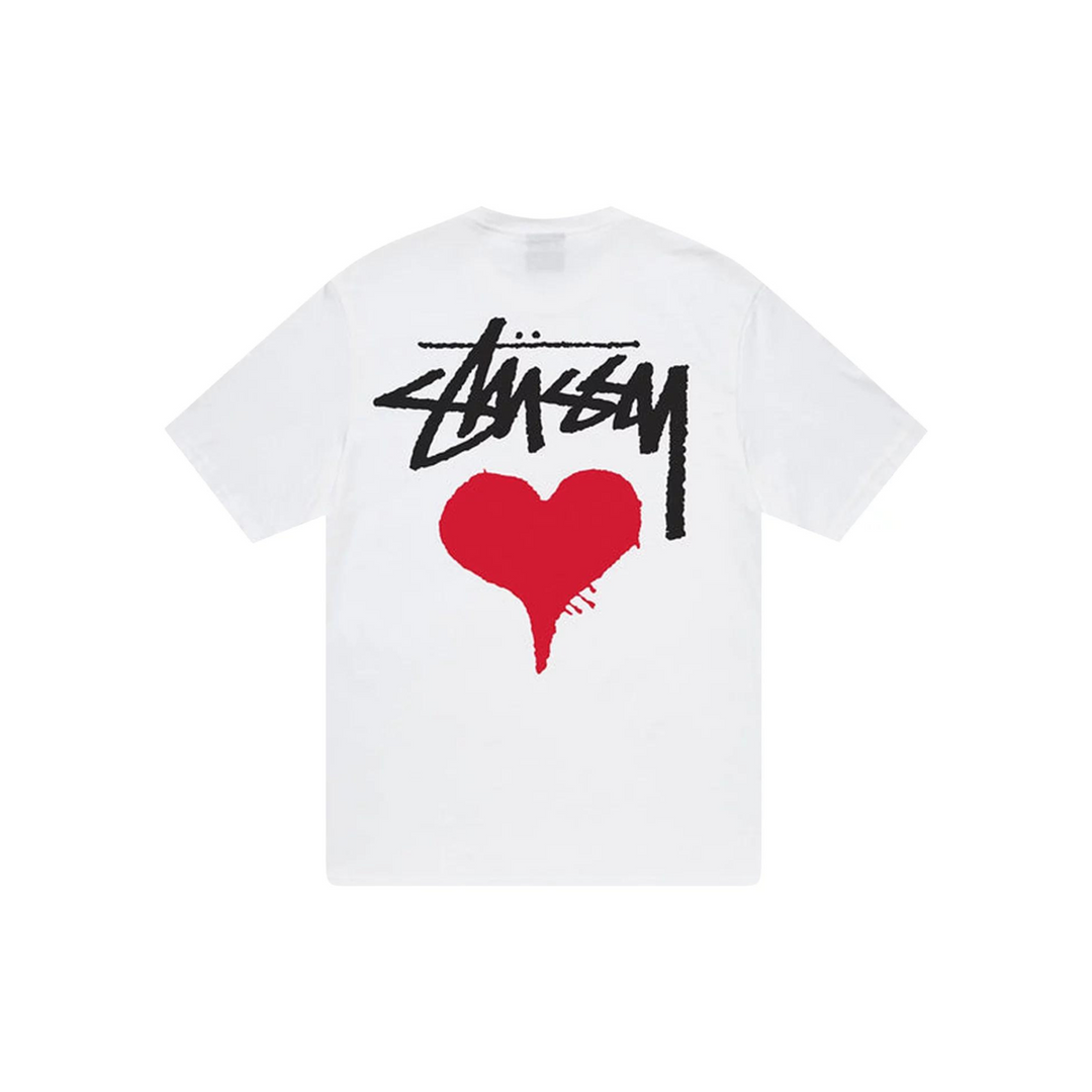 Stussy Stock Heart Tee White