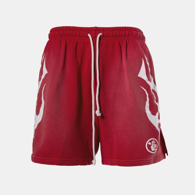 Adidas Hellstar Flame Shorts Red N-Hype streetwear spodenki