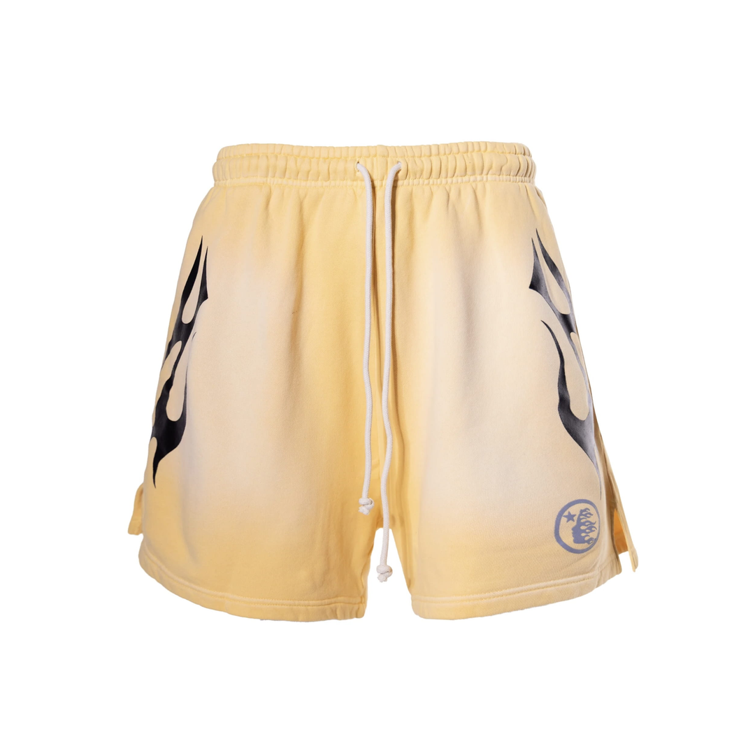 Adidas Hellstar Flame Shorts Yellow N-Hype streetwear shorts