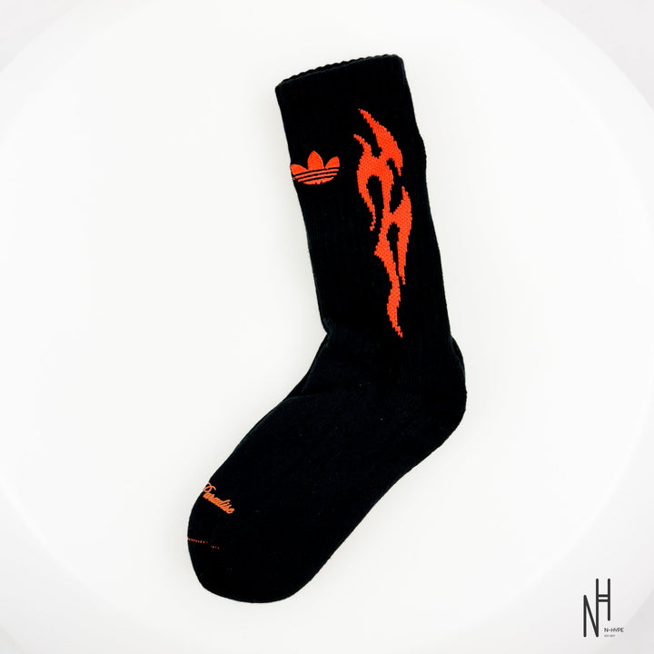 Hellstar x Adidas ComplexCon Black Socks N-Hype streetwear socks.