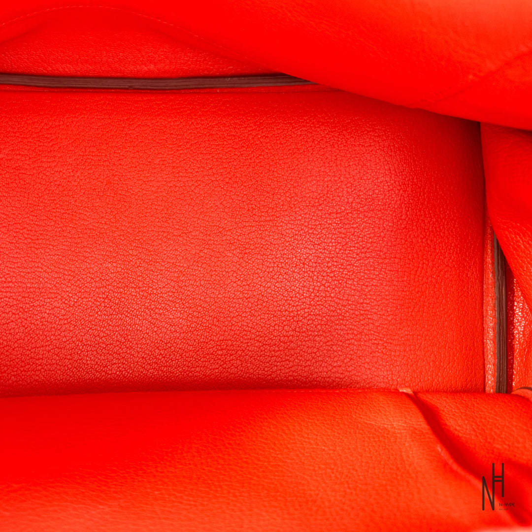 Hermès Birkin 35 Togo Capucine torebka damska czerwona N-Hype