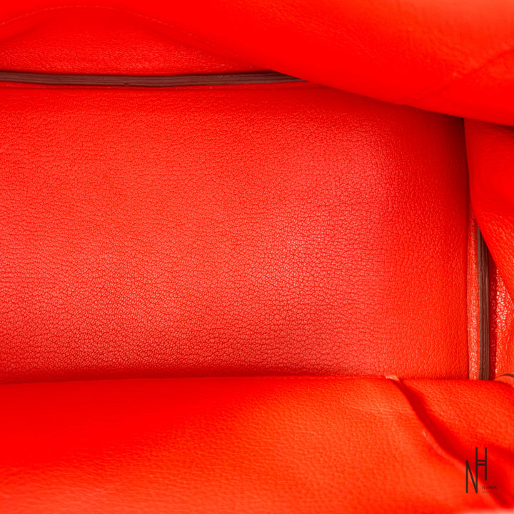Hermès Birkin 35 Togo Capucine torebka damska czerwona N-Hype