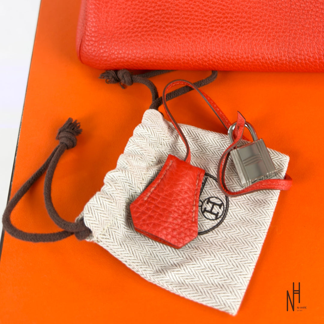 Hermès Birkin 35 Togo Capucine torebka damska czerwona N-Hype