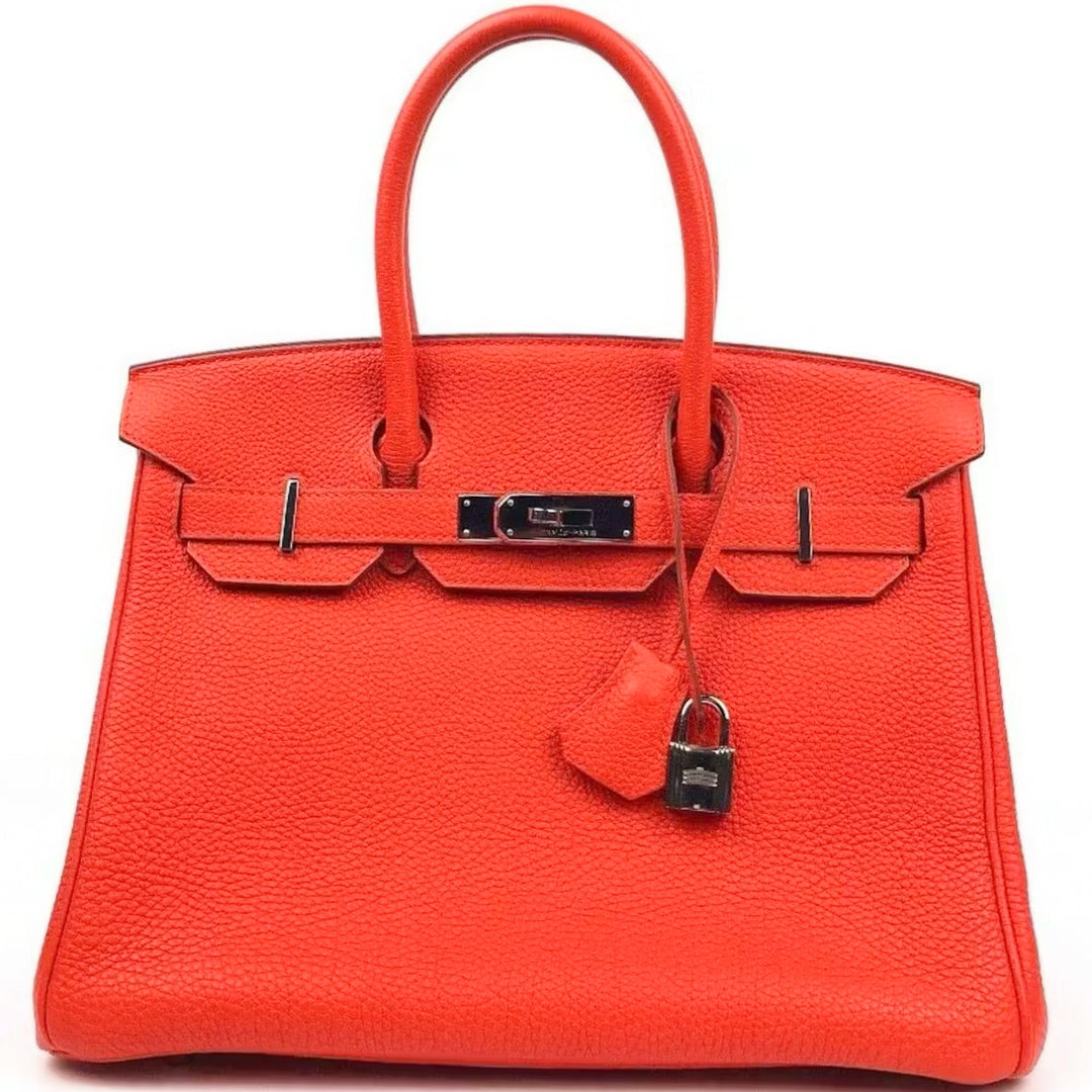 Hermès Birkin 35 Togo Capucine torebka damska czerwona N-Hype