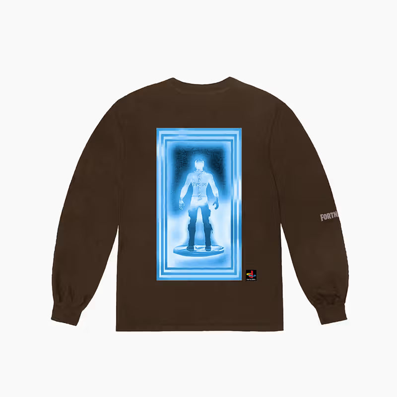 Cactus Jack Astronomical Fortnite Long Sleeve Shirt Brown