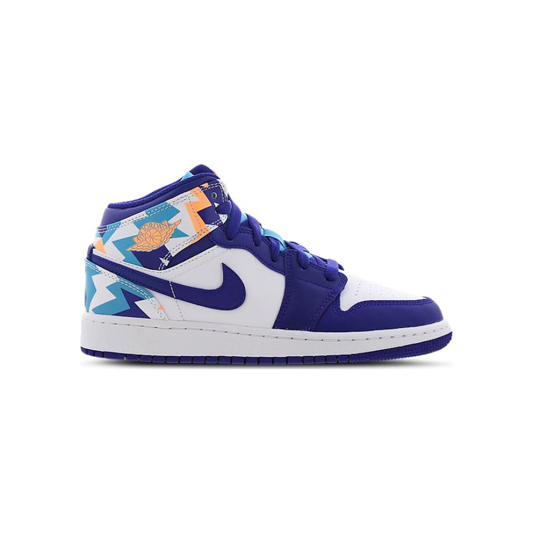 Jordan 1 Mid Geometric Print (GS) buty N-Hype Łódź Polska