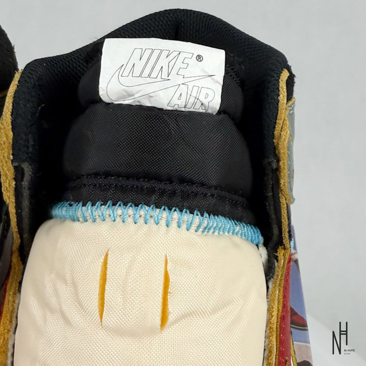 Jordan 1 Retro High OG SP Union LA Chicago Shadow sneakers męskie koloru czerwono-czarnego N-Hype.