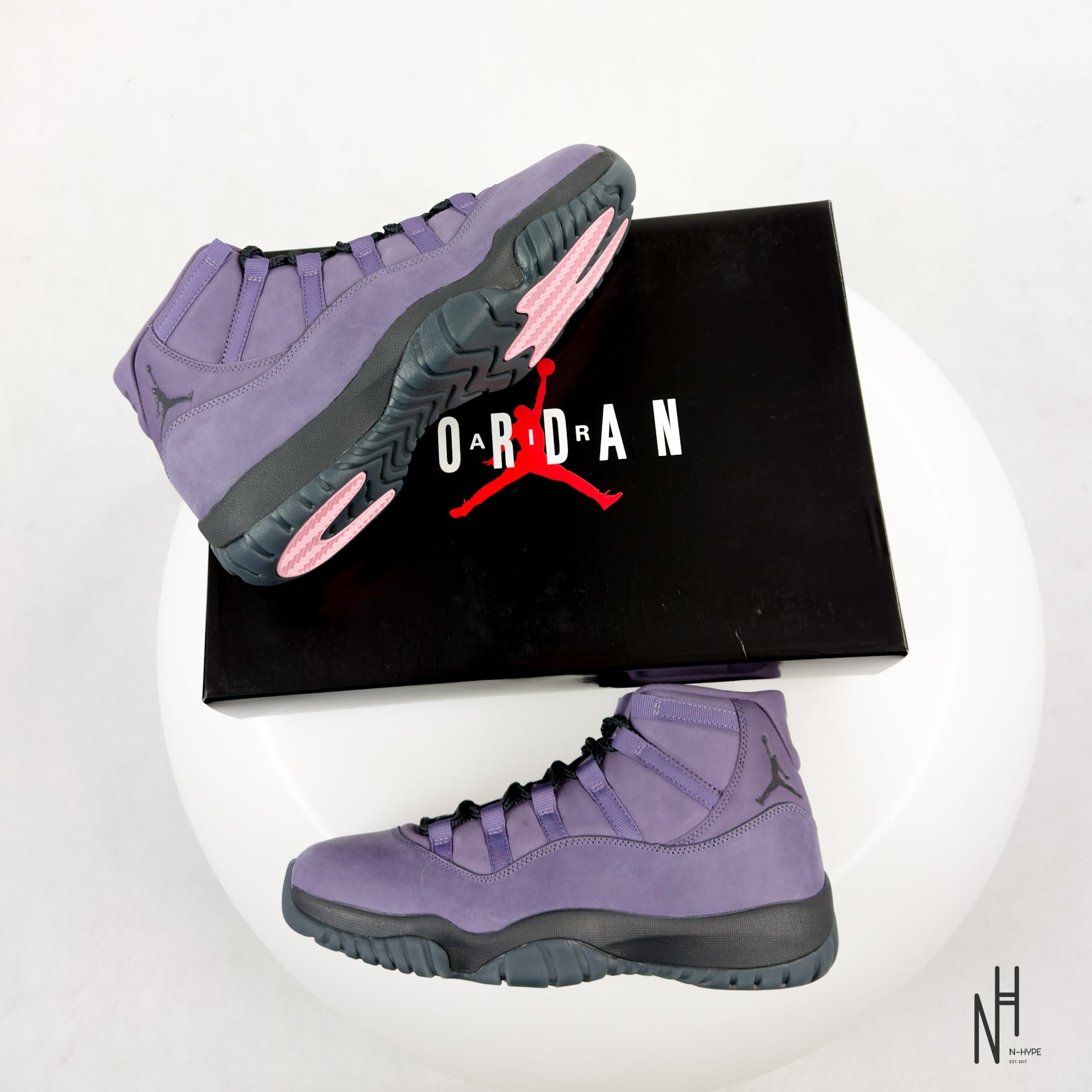 retro 11 purple and black