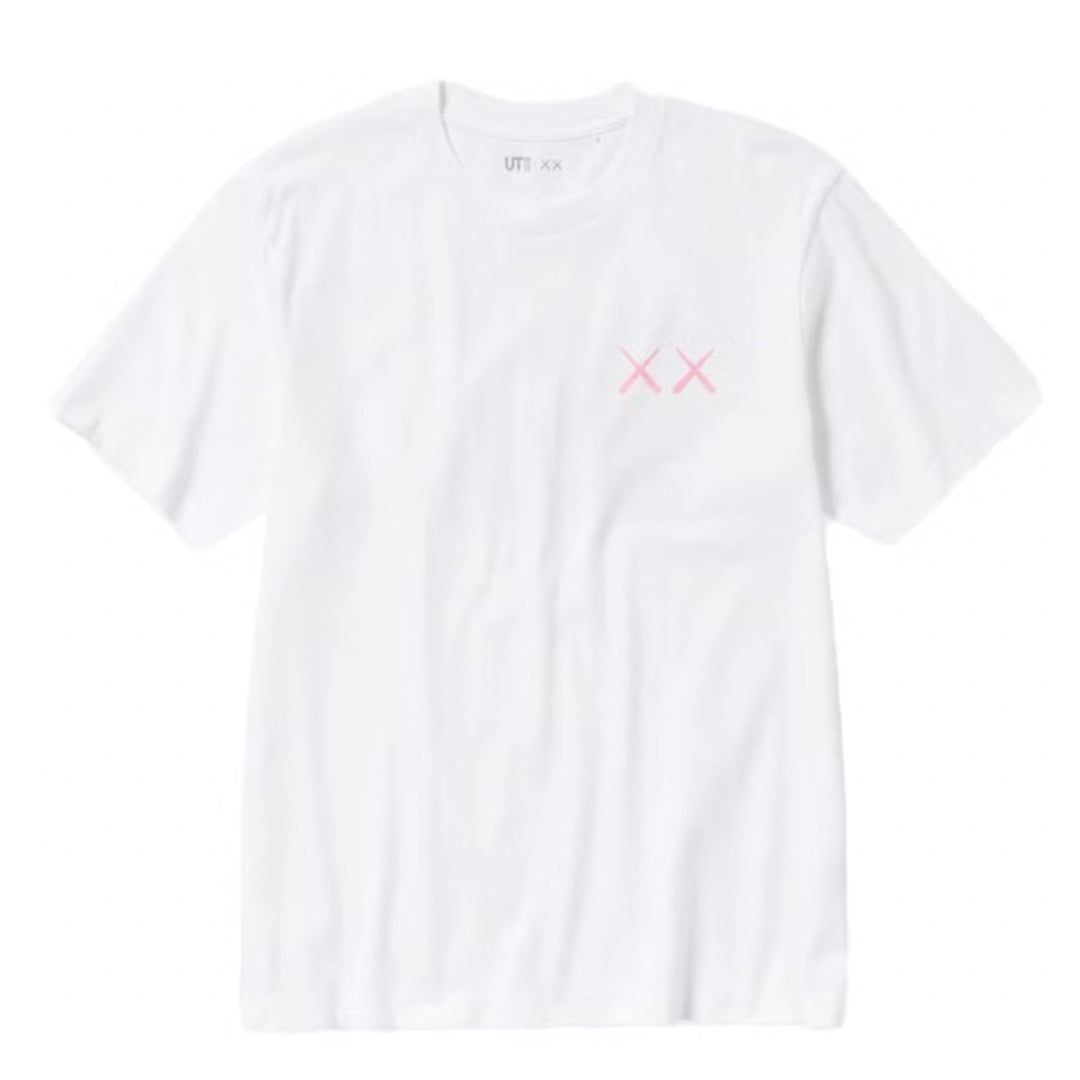Kaws x Uniqlo UT koszulka graficzna krótki rękaw biała różowa N-Hype