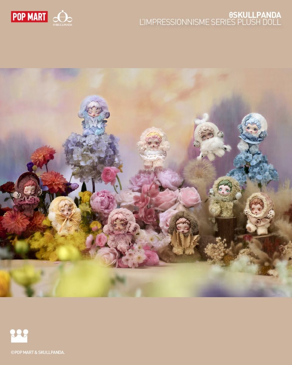 Pop Mart Vinyl Plush Pendant Blind Box - Skullpanda L‘impressionnisme Series