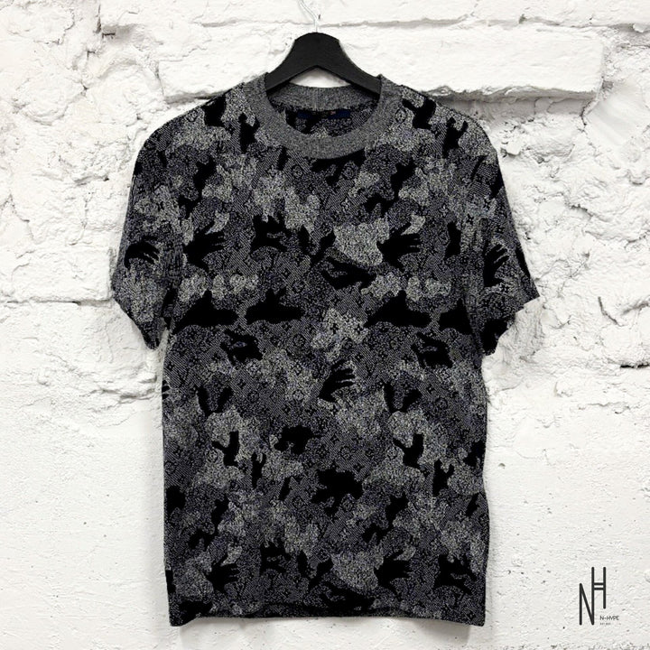 Louis Vuitton Camo T-shirt szary męski N-Hype.