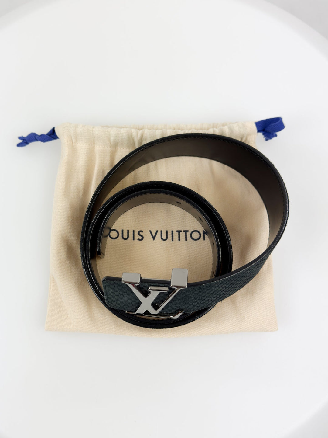 Louis Vuitton Initiales Suede Belt brązowy N-Hype.