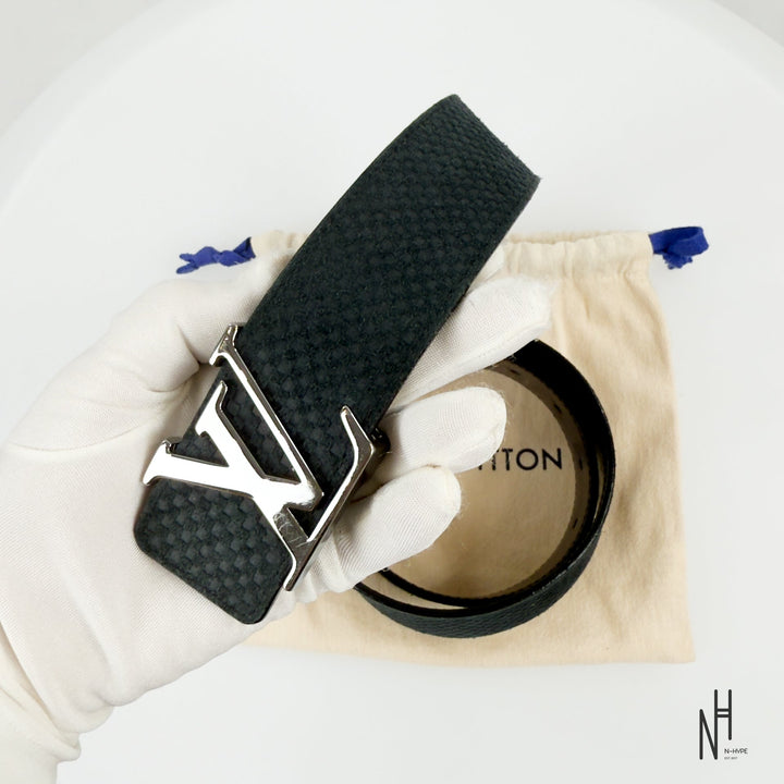 Louis Vuitton Initiales Suede Belt czarny N-Hype.