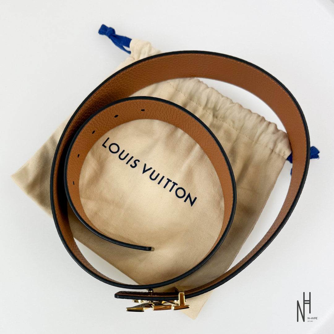 Louis Vuitton Initials 40MM Reversible Taurillon Leather Black/Brown belt N-Hype.