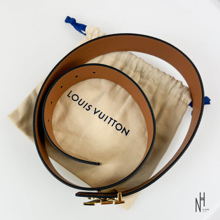 Louis Vuitton Initials 40MM Reversible Taurillon Leather Black/Brown belt N-Hype.