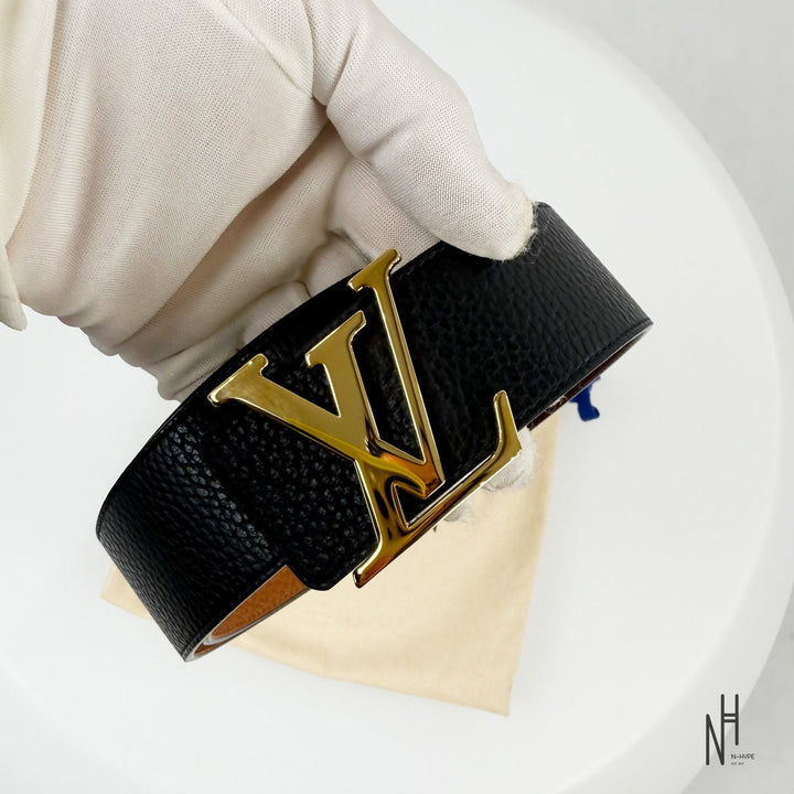 Louis Vuitton Initials 40MM Reversible Taurillon Leather Black/Brown belt N-Hype.