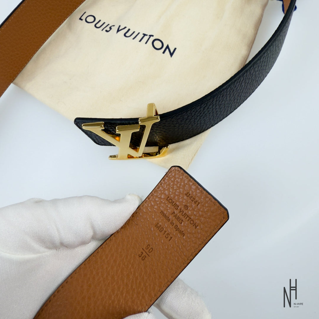 Louis Vuitton Initials 40MM Reversible Taurillon Leather Black / Brown N-Hype luxury belt