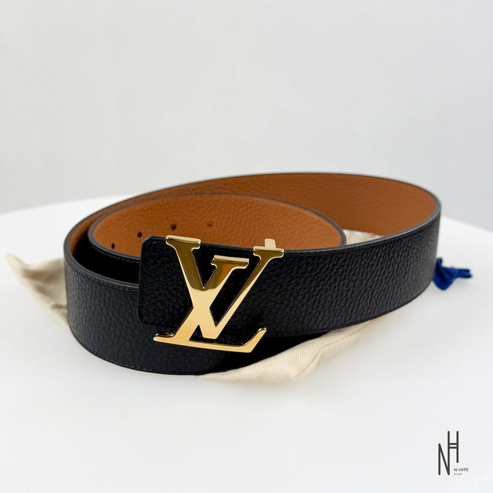 Louis Vuitton Initials 40MM Reversible Taurillon Leather Black / Brown pasek męski N-Hype