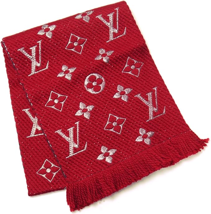 Louis Vuitton Logomania Scarf Red jedwabny szalik marki Louis Vuitton czerwony N-Hype.