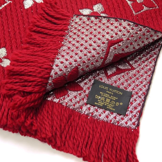 Louis Vuitton Logomania Scarf Red jedwabny N-Hype.