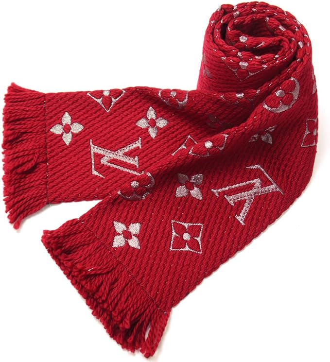Louis Vuitton Logomania Scarf Red N-Hype streetwear accessories.